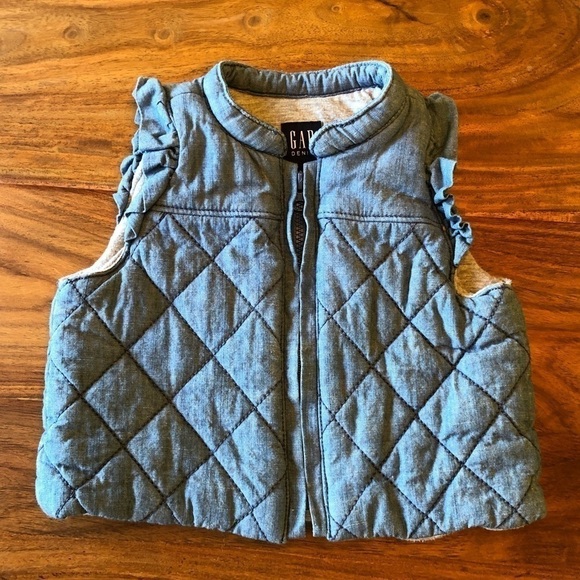 Gap Baby Chambray Quilted Vest - Picture 1 of 4